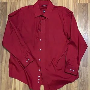 George red button up shirt XL